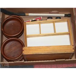 WOOD HANDMADE COLLECTION OF JEWELRY BOXES ,