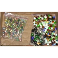 VINTAGE MARBLES -ALL SIZES AND COLORS (4 BAGS)