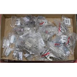 FLAT OF CABINET DOOR HINGES ( NEW IN PACKAGE)