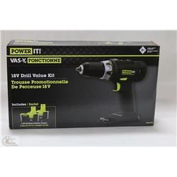 NEW POWER IT 18V DRILL VALUE KIT