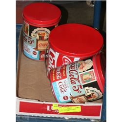 (13) TRAY OF COLLECTABLE COCA-COLA TINS