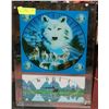 Image 1 : LIGHTED WOLF CLOCK