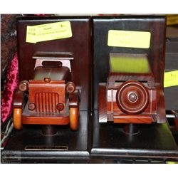 1945 MG-TC BOOKENDS "WOODEN"