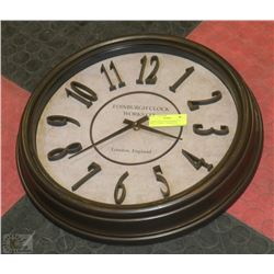 EDINBURGH CLOCK WORKS CO. WALL CLOCK 17" DIAMETER