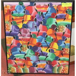 AFRICAN INSPIRED PAINTING 22"X18"