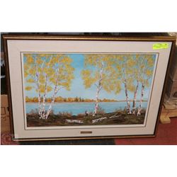 FRAMED OIL ON CANVAS ART PIECE BY DONNA INQUE