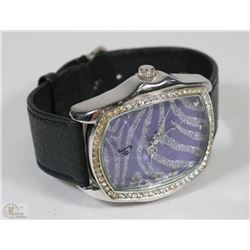 NEW CUT GLASS TOP ES' SPARKLE DIAL & BEZEL  WATCH