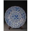 Image 1 : 19thc Blue And White Flower-edge Plate