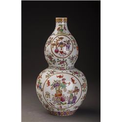 18thc Qing Qianlong Style Gourd-shaped  Vase