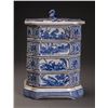 Image 2 : 18thc Qing Style Blue And White Container