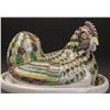Image 2 : Plain Tricolors Cock Porcelain Cover Box