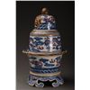 Image 2 : 17th/18thC Blue&White Porcelain Incense Burner