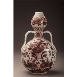 Iron Red Porcelain Bottle