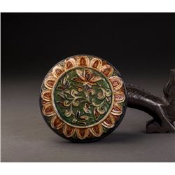 Tri-color Flower Porcelain Seal Box