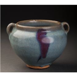 A Junyao Blue Glazed Porcelain Pot