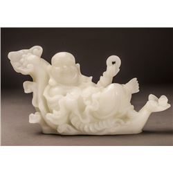 White Jade Buddha Sculpture