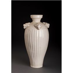 A Rare Animal-head Handle Porcelain Vase