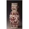 Image 2 : Ming Style Red Glazed Porcelain Vase