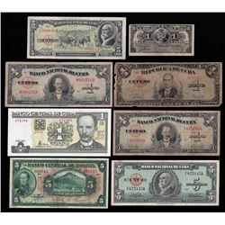 Lot of (7) Assorted Cuba Notes