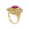 Image 3 : 14KT Yellow Gold 3.28ct. Ruby and Diamond Ring