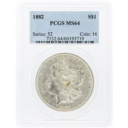 1882 $1 Morgan Silver Dollar PCGS Graded MS64