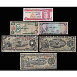 Lot of (6) Assorted Caribbean & Mexico Notes