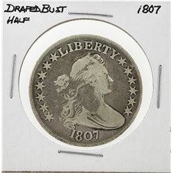 1807 Draped Bust Half Dollar Silver Coin