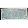 Image 2 : 1864 $5 The Confederate States of America Note