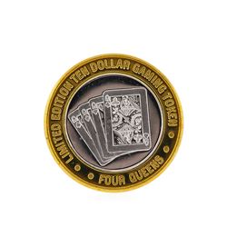 .999 Silver Four Queens Hotel & Casino  Nevada $10 Gaming Token Limited Edition