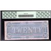 Image 2 : 1864 $20 Confederate States of America Note PCGS 58PPQ