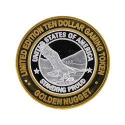 .999 Silver Golden Nugget Las Vegas $10 Casino Gaming Token Limited Edition