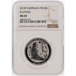 2015-P $100 Australia Platypus Platinum Coin NGC MS69