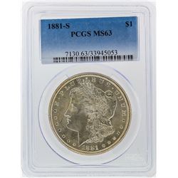 1881-S $1 Morgan Silver Dollar PCGS Graded MS63