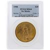 Image 1 : 1908 NM $20 St. Gaudens Double Eagle Gold Coin PCGS MS64