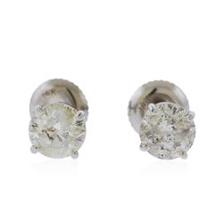 14KT White Gold 1.42ctw. Diamond Stud Earrings