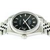 Image 3 : Mens Rolex Stainless Steel Black Index and White Gold Datejust Wristwatch