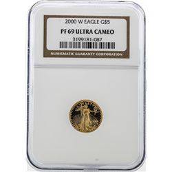 2000-W $5 American Gold Eagle Coin NGC PF69 Ultra Cameo