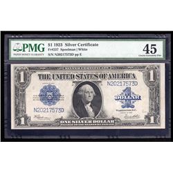1923 $1 Large Size Silver Certificate Bank Note PMG Graded Choice XF45