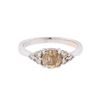 Image 1 : 18KT White Gold 1.15ctw. Fancy Light Brown and White Diamond Ring