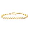 Image 1 : 14KT Yellow Gold 7.41ctw Diamond Tennis Bracelet