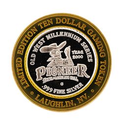 .999 Silver Pioneer Hotel & Gambling Hall $10 Casino Limited Edition Gaming Toke