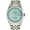 Image 1 : Rolex Mens Stainless Steel Ice Blue Diamond DateJust Wristwatch