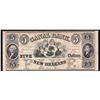Image 1 : 1800s $5 Canal Bank New Orleans Obsolete Bank Note