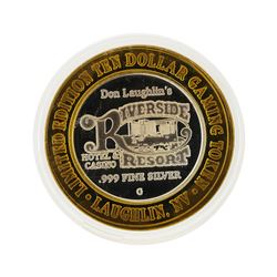 .999 Silver Riverside Resort Hotel & Casino $10 Casino Limited Edition Gaming To