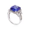 Image 3 : 18KT White Gold GIA 7.10ct. Tanzanite and Diamond Ring