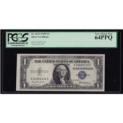 1935F $1 Silver Certificate Note PCGS Very Choice New 64PPQ