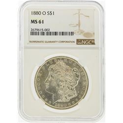 1880-O $1 Morgan Silver Dollar NGC Graded MS61