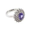 Image 1 : 14KT White Gold 2.18ct Tanzanite and Diamond Ring
