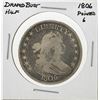 Image 1 : 1806 Pointed 6 Draped Bust Half Dollar Silver Coin