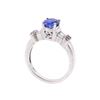 Image 3 : 14KT White Gold 1.59ct. Blue Sapphire and Diamond Ring